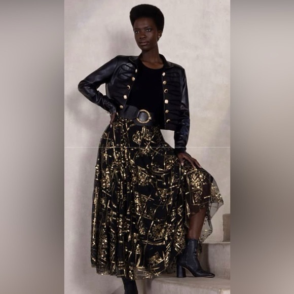 Making the Cut Season 2 Episode 7 Winning Look Andrea's Sequin Skirt NWT Size S - Picture 2 of 14